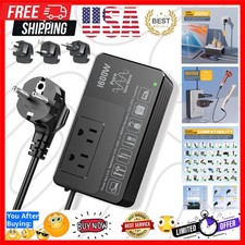 1600W 220V to 110V Voltage Converter, Power Any American Appliances in 220-25...