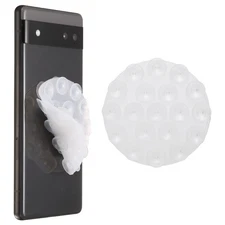 5 Pack Suction Phone Case, Round Double-Sided Suction Phone Grip, Clear