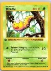 Weedle 69/102 Common Base Set Shadowless Pokemon 1st Edition Near Mint