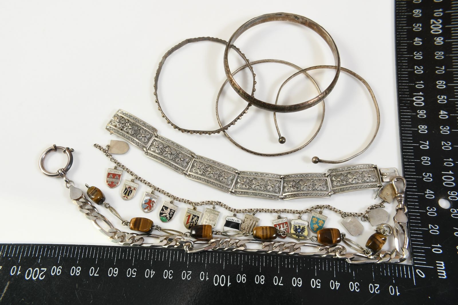 Q49k33-silver bracelets bangles bundle including … - image 10