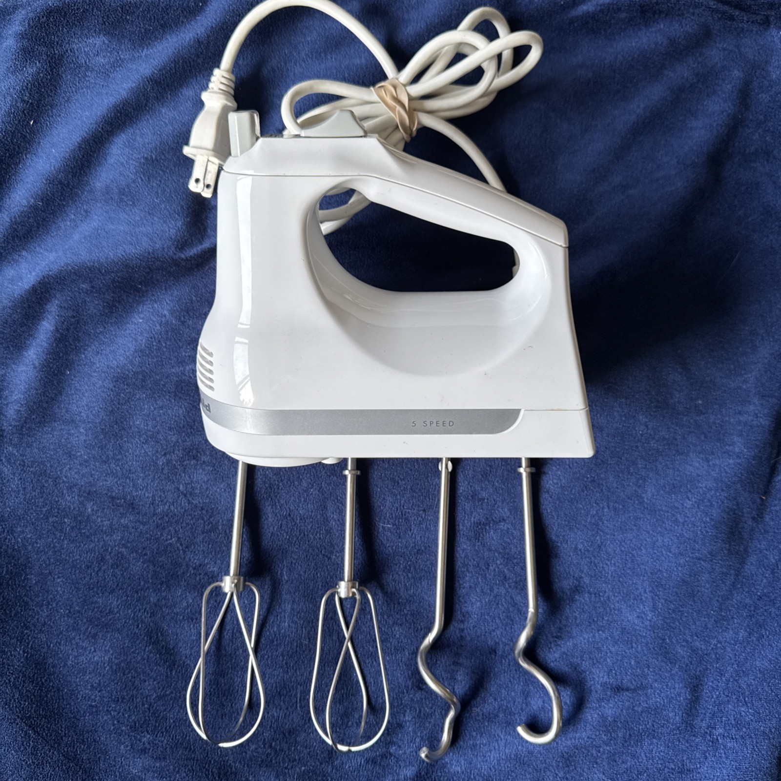 KitchenAid KHM5TBWH2C 5-Speed Classic Plus Hand Mixer Tested & Working-image