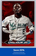 Jazz Chisholm Jr. 2024 Stadium Club #186 Red Foil Miami Marlins J58