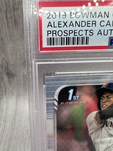 2019 Bowman Chrome - Prospects Autographs Alexander Canario #CPA-AC PSA 9 - Picture 4 of 11