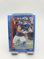2025 Topps Chrome Football SIGNED Cam Skattebo Rookie Blue Lava Auto /150