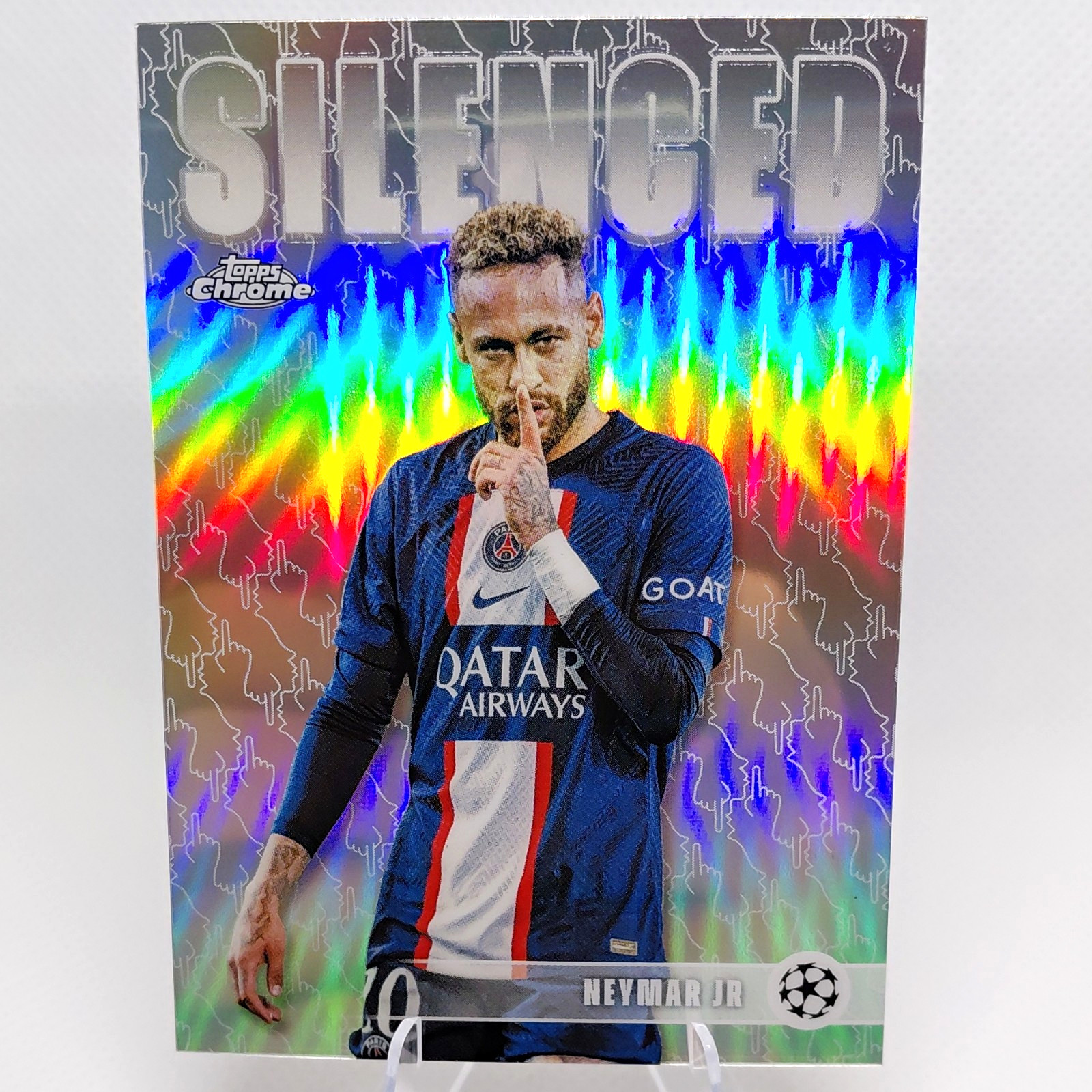 Neymar Jr Silenced - 2025-26 Topps Chrome UCC #SHH-1 Paris Saint-Germain