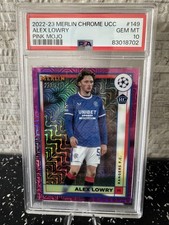2023 Topps Merlin UEFA Champions League Pink Mojo Alex Lowry RC /275 #149 PSA 10