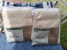 Vintage Basics DANA Ivory Set 4 Single CURTAINS Panels 40" 84" Made in USA - NEW