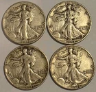 1943 Walking Liberty Half Dollar Lot - Includes 1943-D Denver Mint - 90% Silver