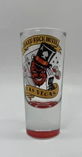 RARE Hard Rock Hotel Las Vegas LARGE 5" Shot Glass Devil Dice Aces FREE SHIPPING