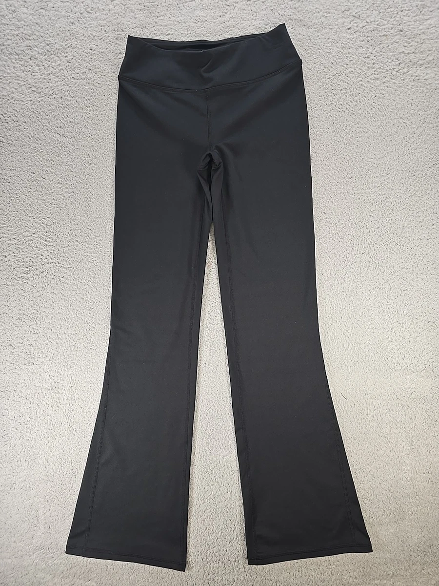 Gaiam - Pantaloni da yoga a vita alta, per allenamento a compressione, da donna, Rib - Scarpa da rubinetto nera, XL