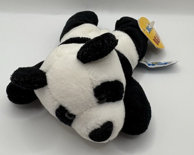 Kuscheltier Panda Nici Beanie 15cm Plüschtier Stofftier Schwarz Weiß Süß