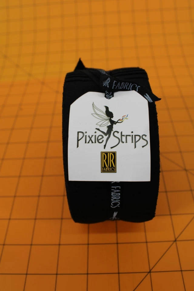 Rollo de tela RJR tiras pixie-negro-cantidad 40- 2-1/2 x 44" tiras Foto 2 de 3