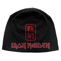 Iron Maiden MüTze Beanie Senjutsu Band Logo Nue Offiziell Schwarz Jersey Size