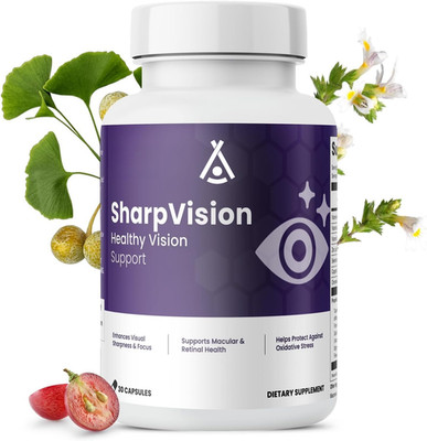 SharpVision   Natural Supplement with Vitamin A, C, E, Zinc & Selenium 1 Pack