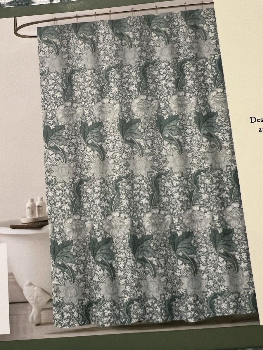 Morris & Co. KENNET Shower Curtain Floral Garden Cotton Blend