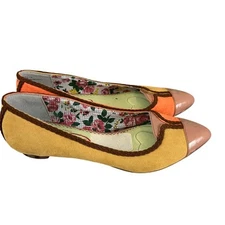 Poetic License Going For It Boho Patchwork Pointed Toe Flats 7.5 Vegan