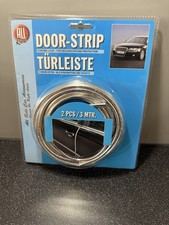 2x 3 METRE FLEXIBLE CHROME STRIP CAR DOOR EDGE GUARD/PROTECTOR MOULDING TRIM