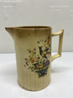 Vintage American Limoges 1930s Floral Yellow Pitcher