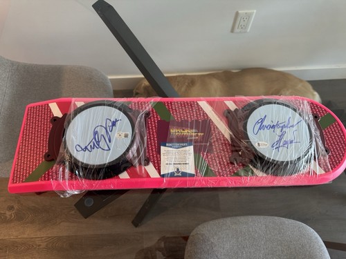 MICHAEL J FOX CHRISTOPHER LLOYD SIGNED BACK TO THE FUTURE HOVERBOARD BECKETT D - 第 3/15 張圖片
