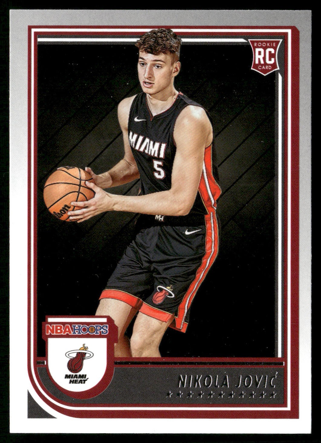 Nikola Jovic 2022-23 Hoops #256 Red Backs Rookie Miami Heat