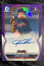 2023 Bowman Draft Cade Kuehler Chrome Auto Purple Refractor 1st #/250 Braves