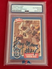 LENNY MOORE COLTS 1988 SWELL HOF SIGNED AUTO PSA AUTHENTIC