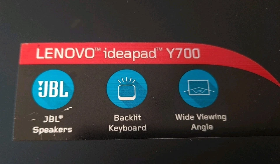 Portátil para juegos Lenovo Y700-15ACZ 80NY AMD restablecido de fábrica funciona con enchufe Foto 3 de 4