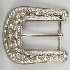 Large Western Buckle with Rhinestones   Fits 1.5" Belt