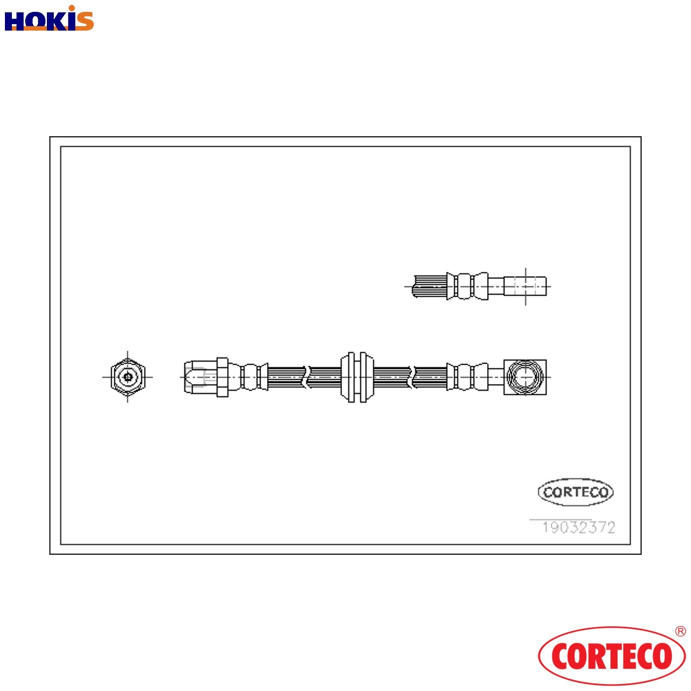 BRAKE HOSE 19032372 FOR MINI W17 D14 /1ND 1.4L W10 B14 A 1.4L N14B16A 1.6L 4cyl