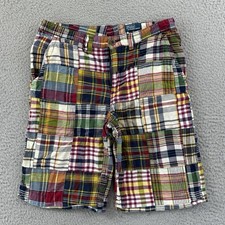 Polo Ralph Lauren Shorts Boy 16 Patchwork Madras Multicolor Plaid Preppy Chino