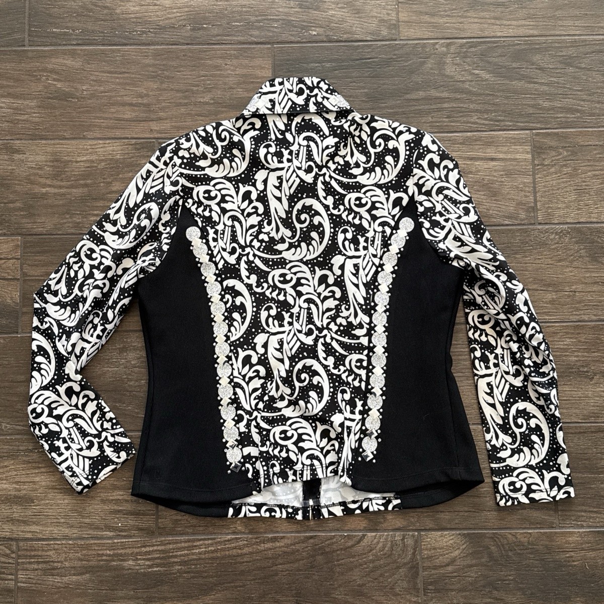 Chemise western zippée blanche nacrée texturée Hobby Horse Show Medium