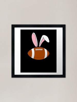 Ostern Fußball Hasenohren Happpy E gerahmtes Wandbild Poster Leinwanddruck Bild