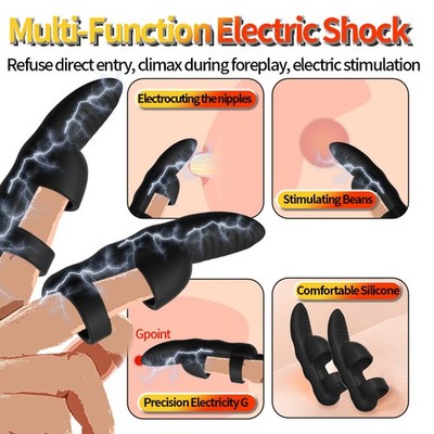 Couple Flirting Teasing Electric Finger Sleeve Silicone Remote Control Men Women