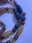 VTG CARNELIAN ONYX AGATE StoneBead Boho NECKLACE GEMSTONE STRING STRAND56”L/210g — photo 7