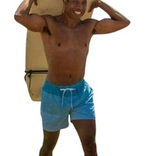 Chubbies NEW Men's "The Whale Sharks" Classic Swim Trunks Turquoise Size XXL