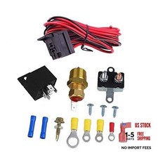 Electric Cooling Fan Thermostat Kit Temperature Sensor 185-200 Degree