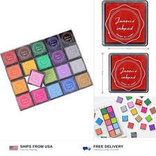 Craft ink pad set 20 colors for rubber stamps paper wood fabric