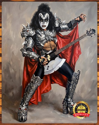 #ad Gene Simmons – KISS – Limited Tribute Art Metal Sign 11x14 – Signed by Artist $34.99