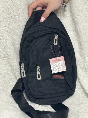 Cross Body Bag Unisex Black Nylon Backpack Adjustable Sports Primicia Pro