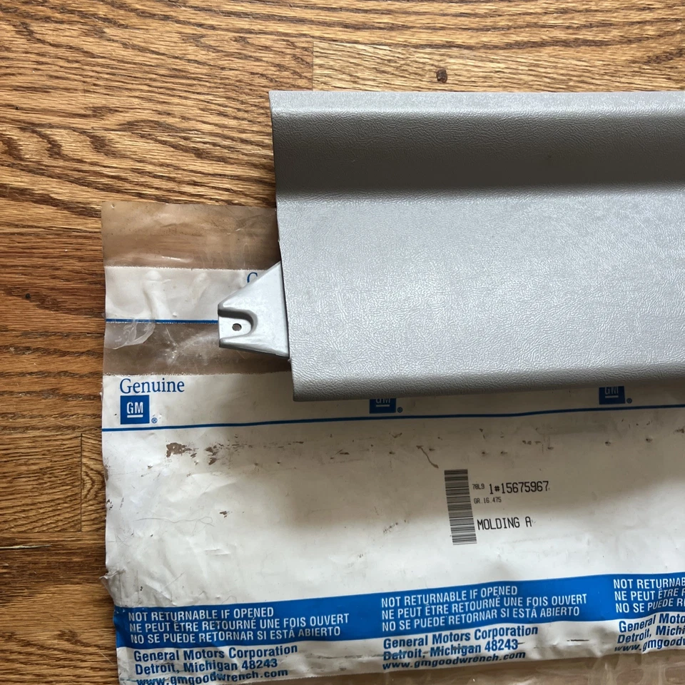 88-98 Chevy GMC C/K грузовик обычной кабины задний купол хедлайнер отделка новый из старых запасов GM LT серый - Изображение 2 из 4