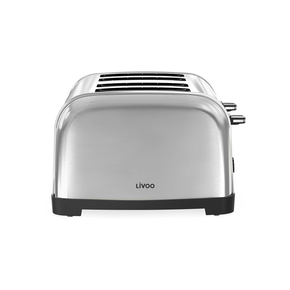 Grille-pain 4 fentes 1700W double thermostat LIVOO DOD197 en acier