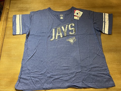 NEU MIT ETIKETT - Toronto Blue Jays - MLB Majestic Damen Übergröße 2X T-Shirt