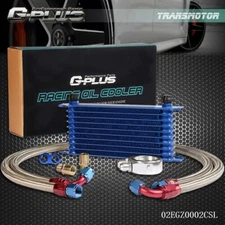 Universal 10 Row AN10 Aluminum Transmission Engine Oil Cooler+Filter Adapter Kit