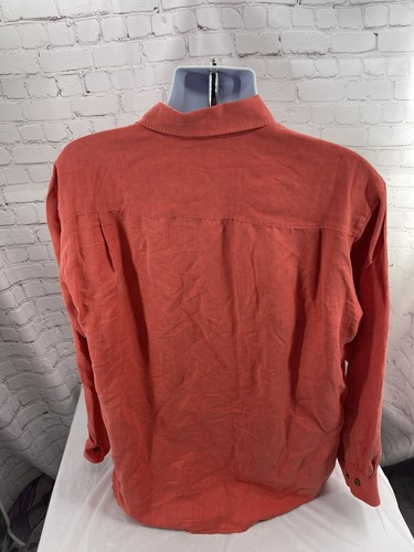 Tommy Bahama Silk Linen Shirt Button Up Comfy XL Extra Large Salmon Colored - Picture 5 of 5