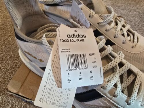 Adidas Tokio Solar HM White Navy Black Sneaker UK Size 8 brand new never worn - Picture 4 of 9