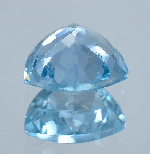 15x15 MM Natural Blue Namibia Jeremejevite Trillion Cut Loose Gemstone Certified - Picture 4 of 5
