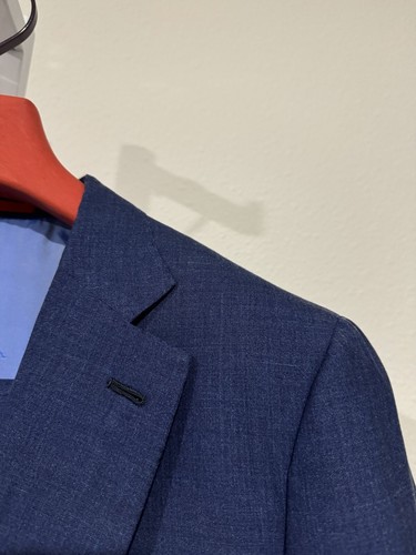 ISAIA Base “GREGORY” Summer Multicolor Blue 2 Pc Suit Wool Linen Silk Mohair 42L - Picture 4 of 24