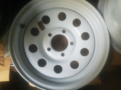 14x5.5 5x4.5 (0mm, 5x114.3, 3.19cb) White steel MOD TRAILER Wheel spares |  eBay