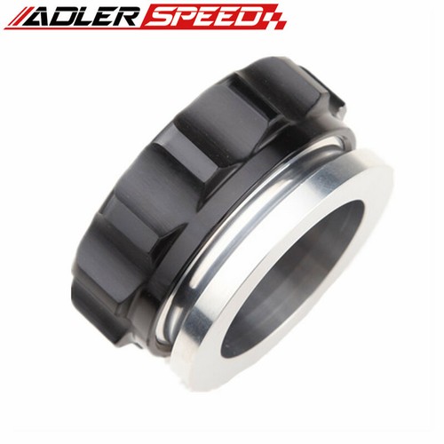 ADLER SPEED 3" ID Aluminum Weld On Filler Neck & Cap Oil Fuel Water Tank Black - Picture 3 of 5