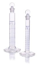 Lot of 4 Kimble Kimax Graduated Mixing Cylinder, Class B, with Pennyhead Stopper